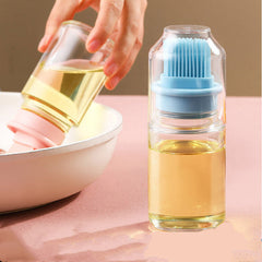 Portable Oil Bottle with Brush Silicone Barbecue
