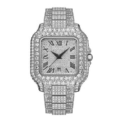 Shop Smart Emirates™ Straight European Hip Hop Diamond Quartz Wrist Watch